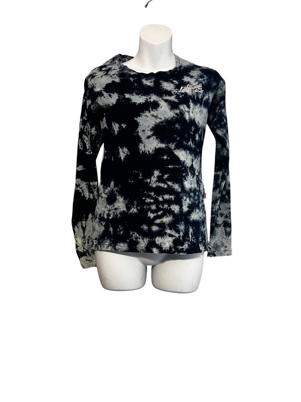Levi's Navy Blue / Gray Tie-Dye Long Sleeve Crewneck